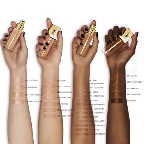 b10 ysl foundation|YSL touche eclat shade chart.